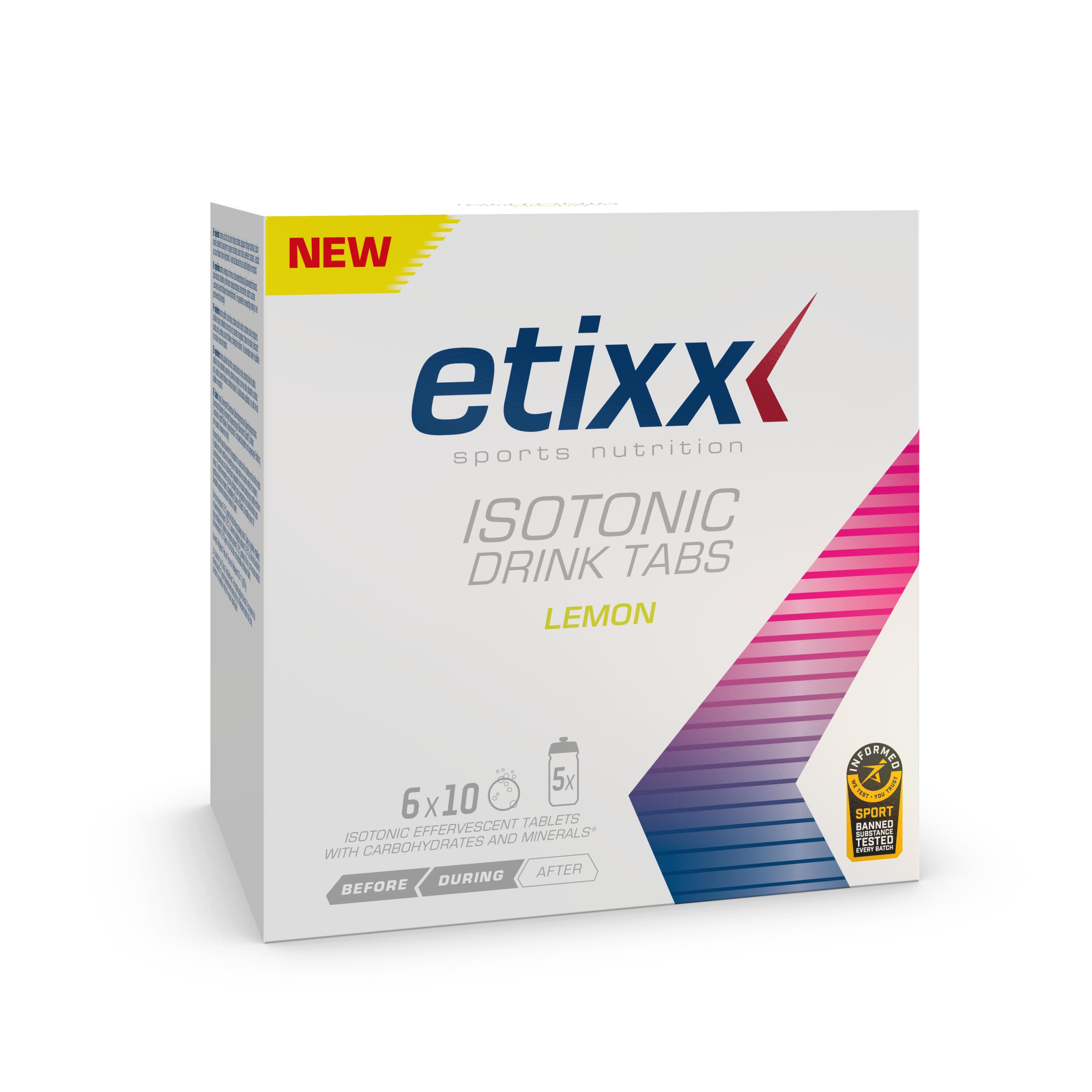 Etixx - Isotonic Drink Tabs Lemon 6x10 Comprimés - Tablette Isotonique - 600 G - Decathlon