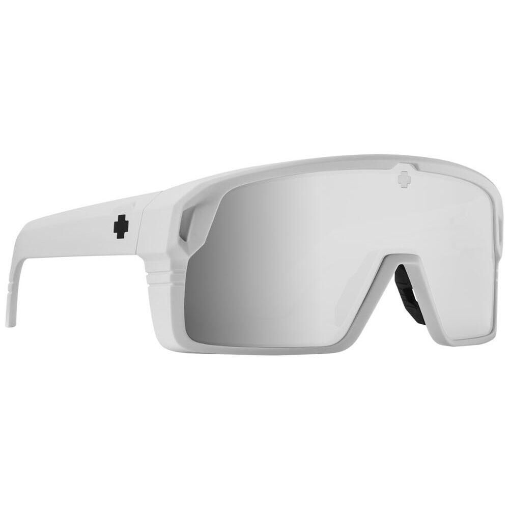 SPY MONOLITH SUNGLASSES - White/Happy Platinum Mirror