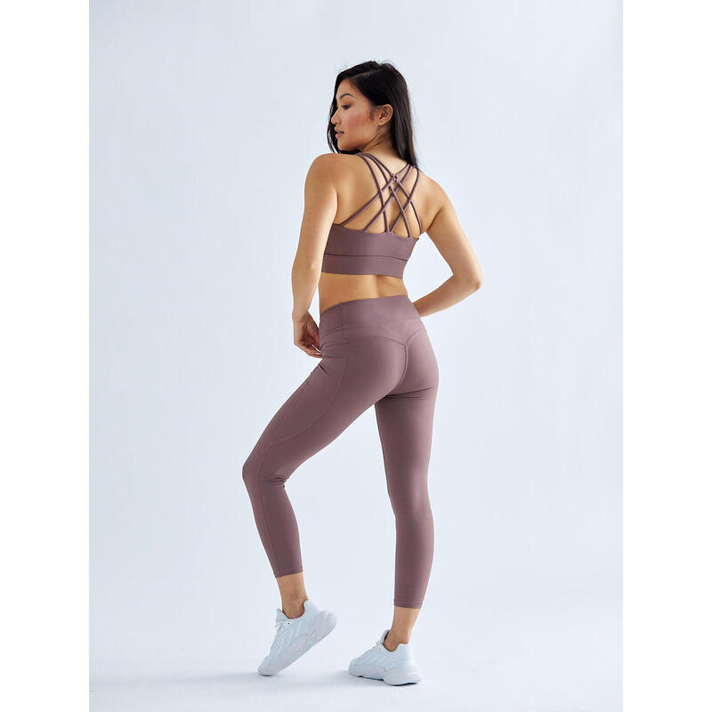 Leggings Damen dynamisches Yoga Mit Taschen