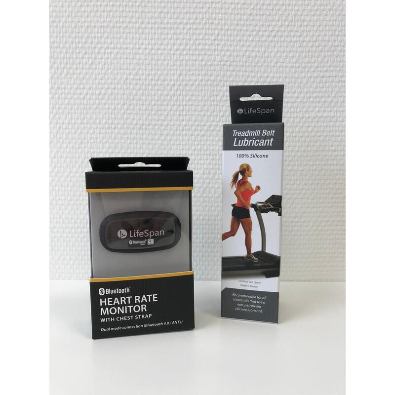 LifeSpan Fitness Treadmill Silikonspray und Brustgurt-Pulsmesser