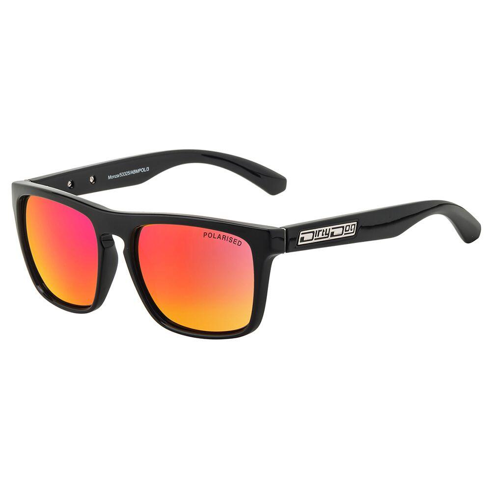 DIRTY DOG MONZA SUNGLASSES - Black/Red Fusion Mirror Polar