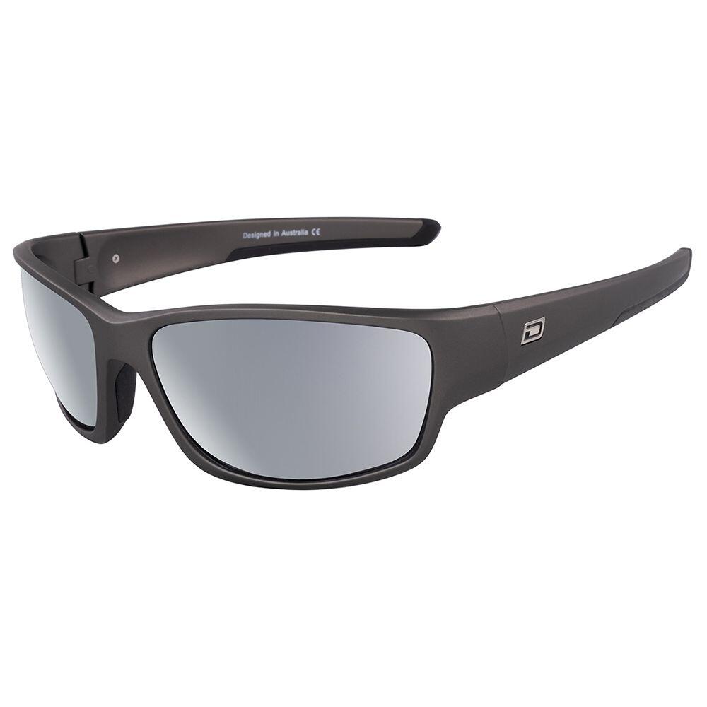 DIRTY DOG CHAIN Unisex Sunglasses - Matte Dark Grey/Silver Mirror