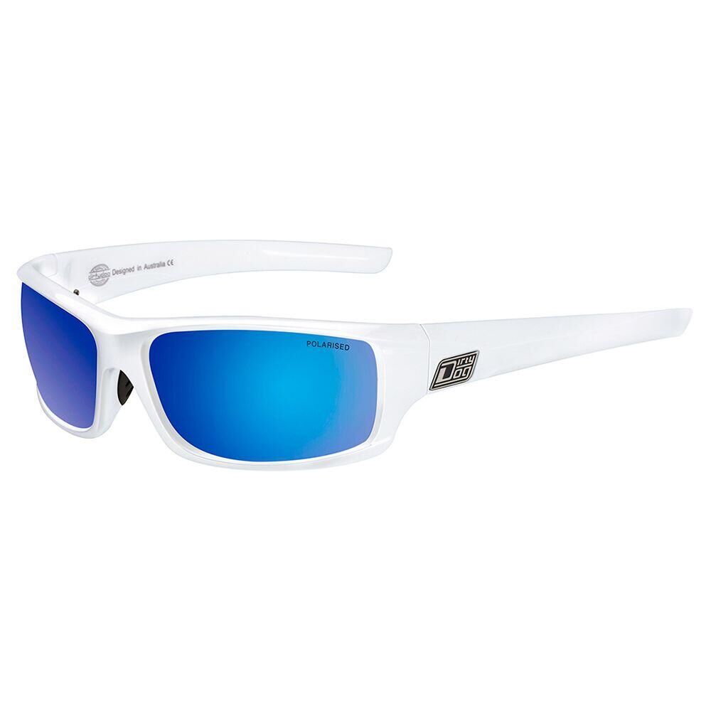 DIRTY DOG CLANK SUNGLASSES - White/Blue Fusion Mirror Polar