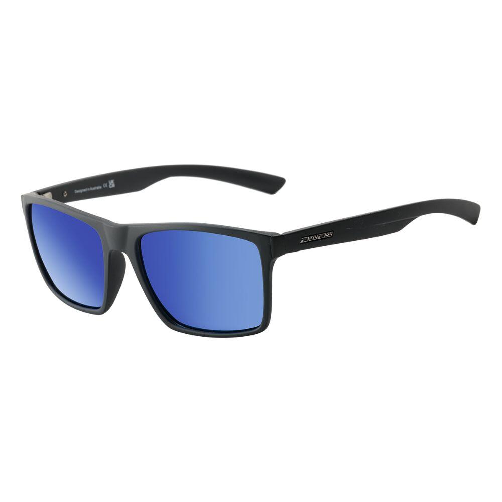 DIRTY DOG VOLCANO Unisex Sunglasses - Satin Black/Polarized Blue Mirror