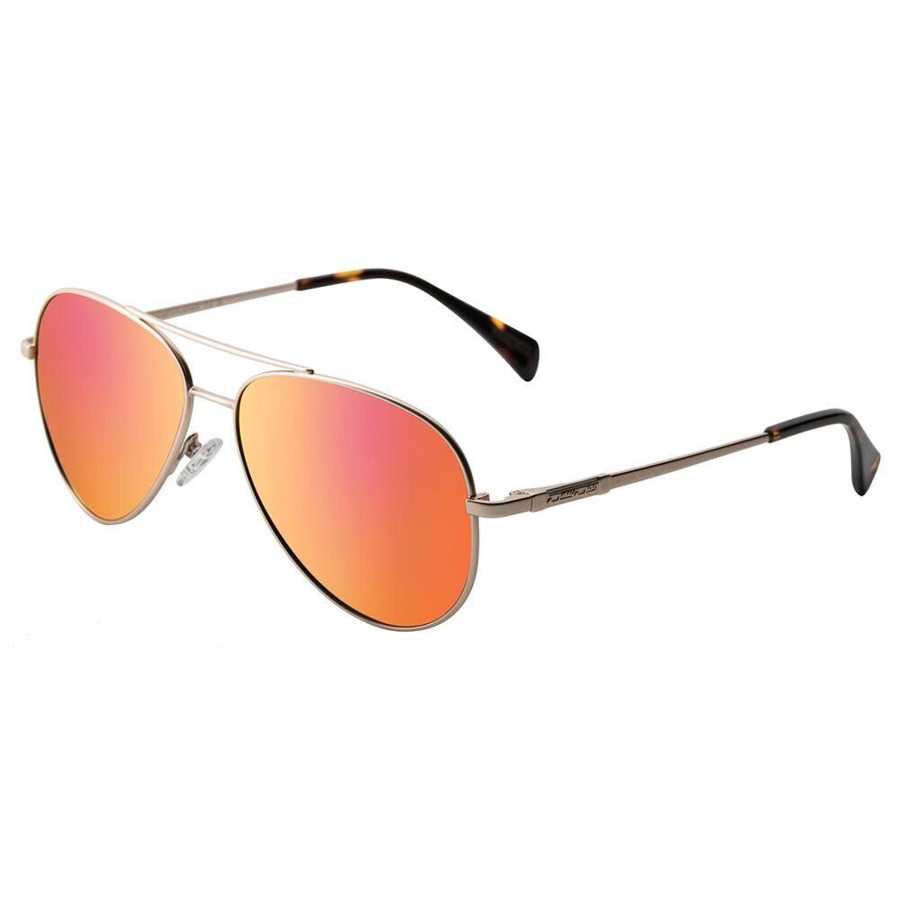 DIRTY DOG MAVERICK SUNGLASSES - Gold/Red Fusion Mirror Polar