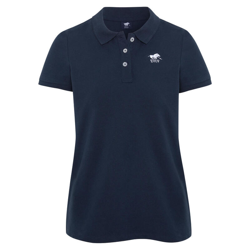 Poloshirt mit Label-Stickerei