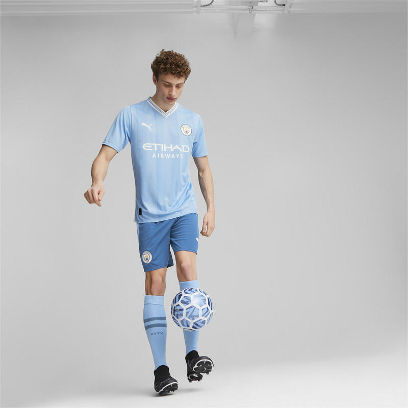 Shorts da calcio Manchester City PUMA Lake Blue Team Light