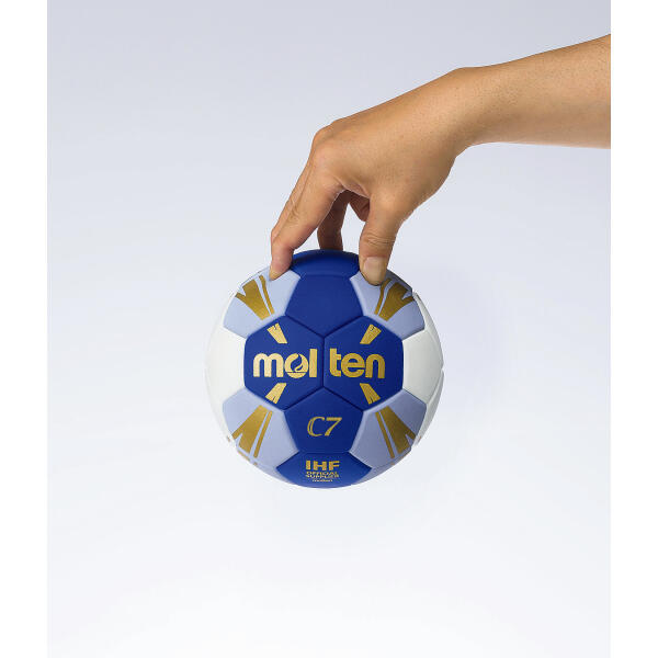 Minge handbal Molten H1C3500 incepatori, super grip, marime 1, alb cu albastru