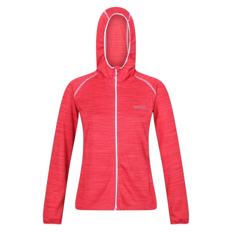 Yonder Sweat de randonnée zippé à capuche pour femme - Rose foncé