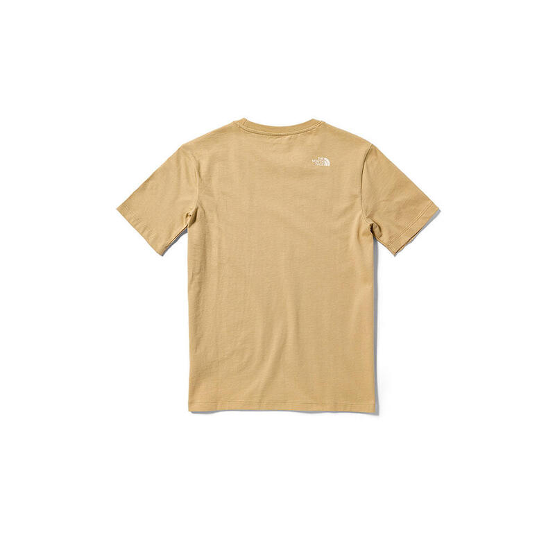 Earth Day 女裝棉質透氣短袖戶外印花T恤 - 沙色