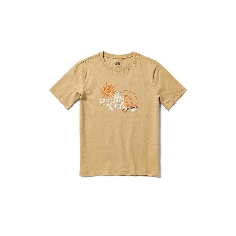 Earth Day Women Short Sleeve Sports Graphic Tee - Bleached Sand