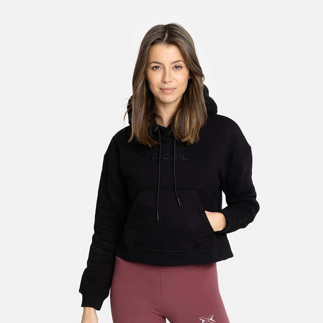 Picsil - Sweat À Capuche Court Femme Core - Robe - Noir - 48 Xl - Decathlon