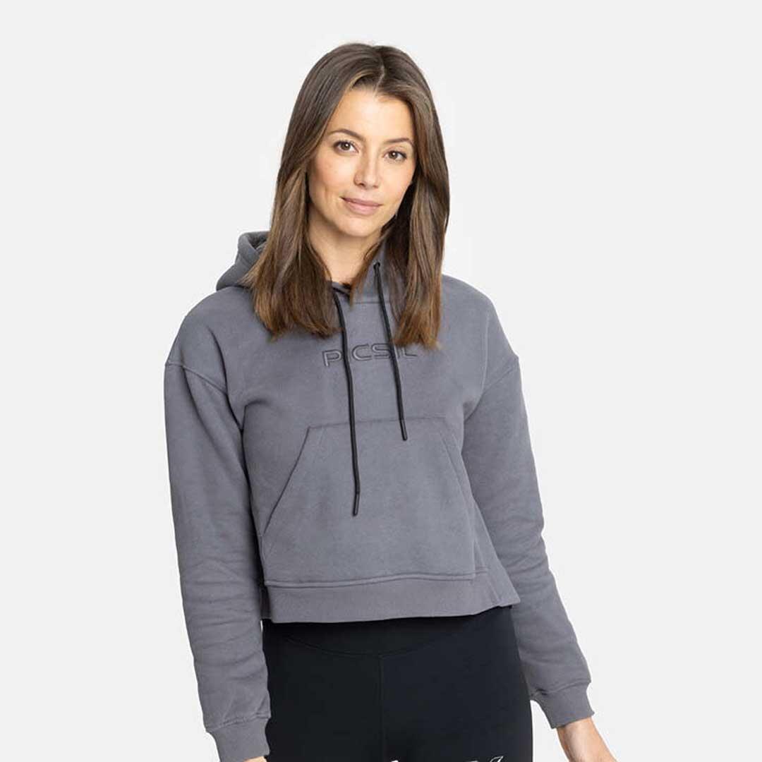 PICSIL Sweatshirt curta com capuz Core para mulher - XL Blau