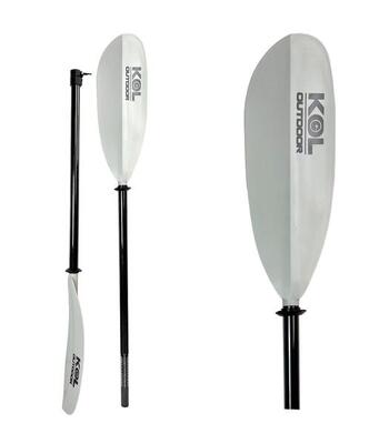 Pagaia Kayak Carbonio Telescopica 2 Pezzi 210-220 cm Bianca 950 g Smontabile
