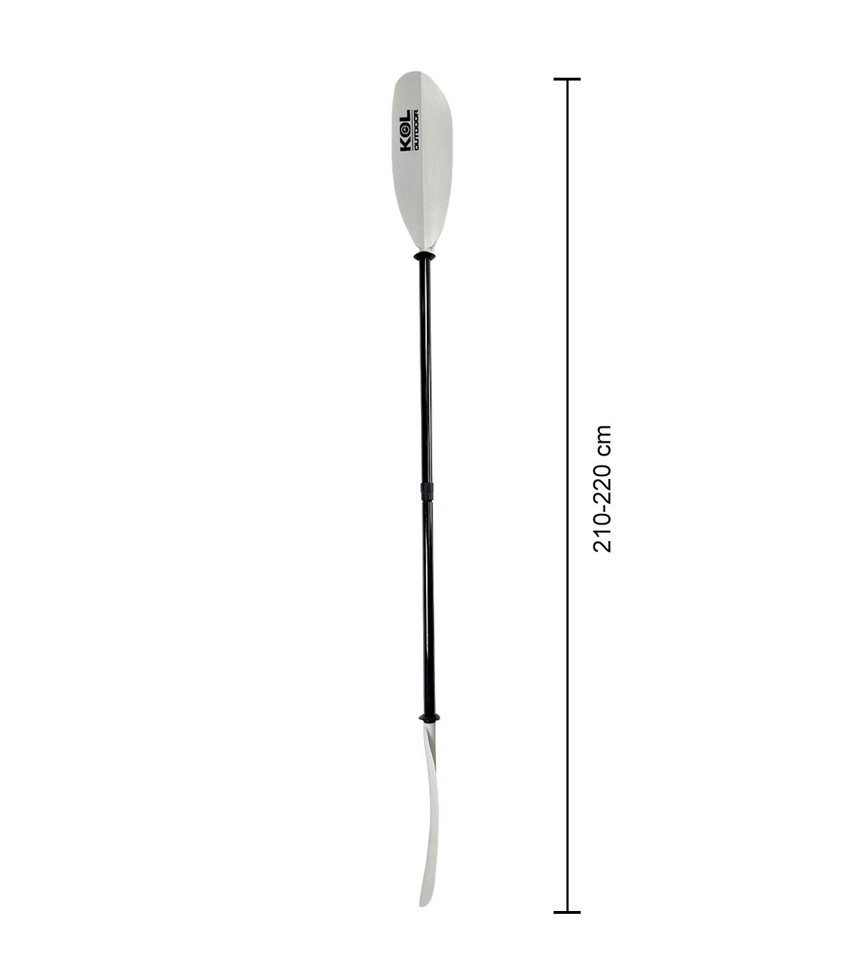 Pagaia Kayak Carbonio Telescopica 2 Pezzi 210-220 cm Bianca 950 g Smontabile 2/5
