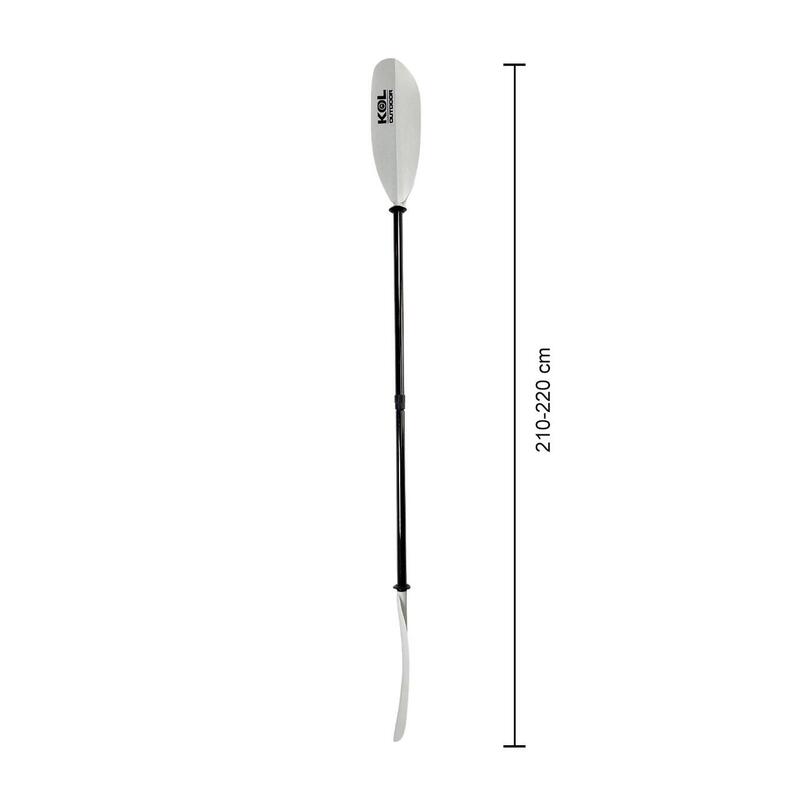 Remo telescópico de 2 peças carbono + nylon 210-220cm