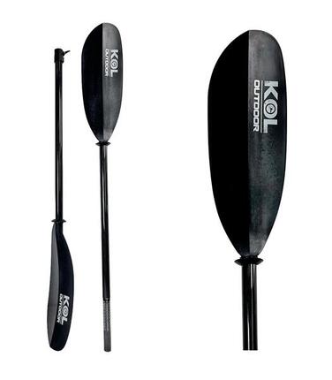 Pagaie kayak carbone 2 parties télescopique réglable 210-220 cm – noire, 950 g