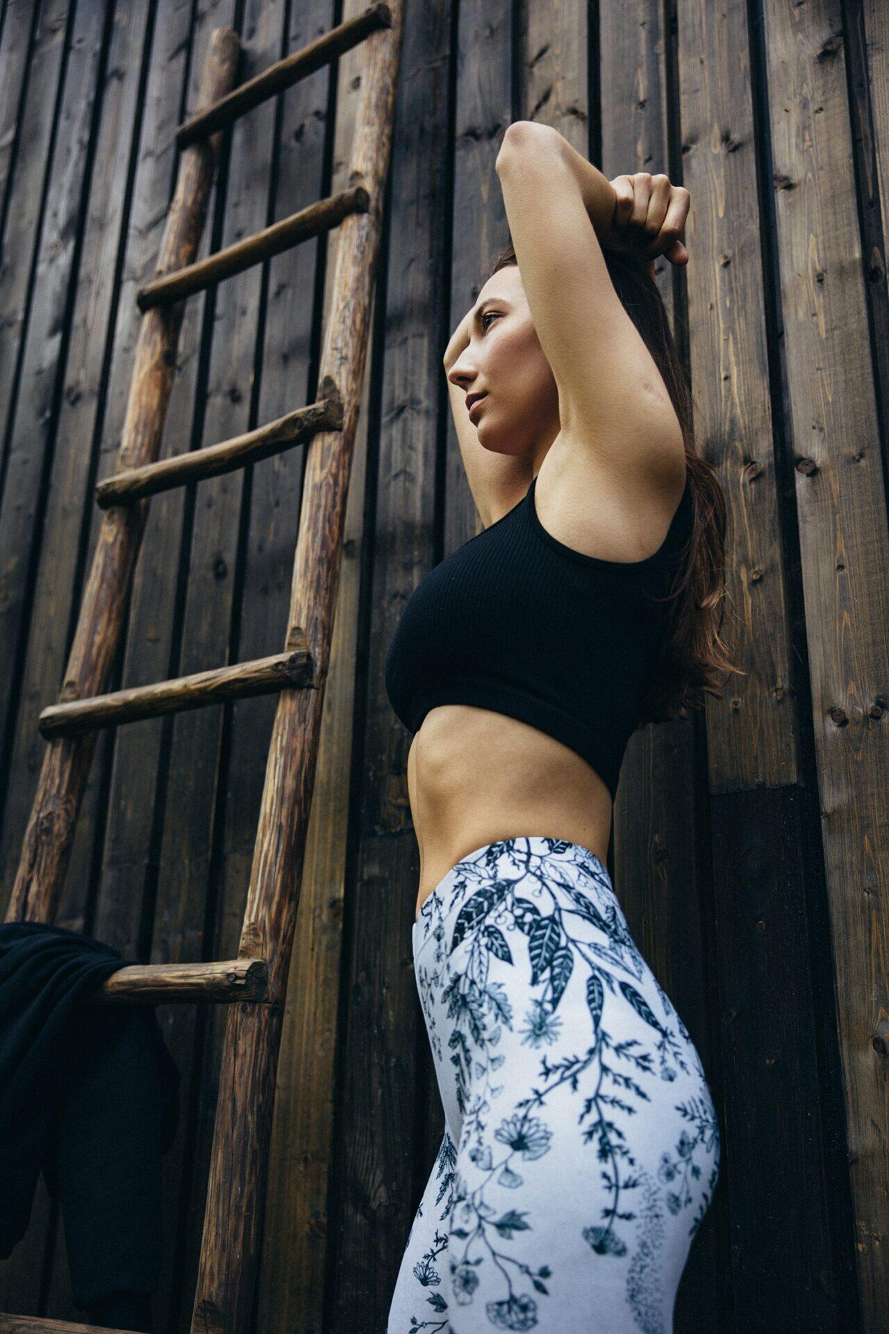 Legginsy sportowe damskie DEEP TRIP Botanic 4/6