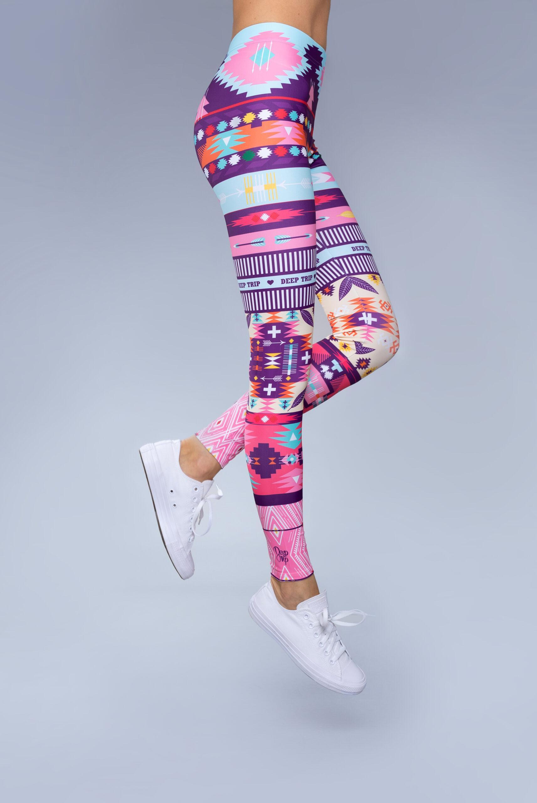 Legginsy sportowe damskie DEEP TRIP Lukier 3/6