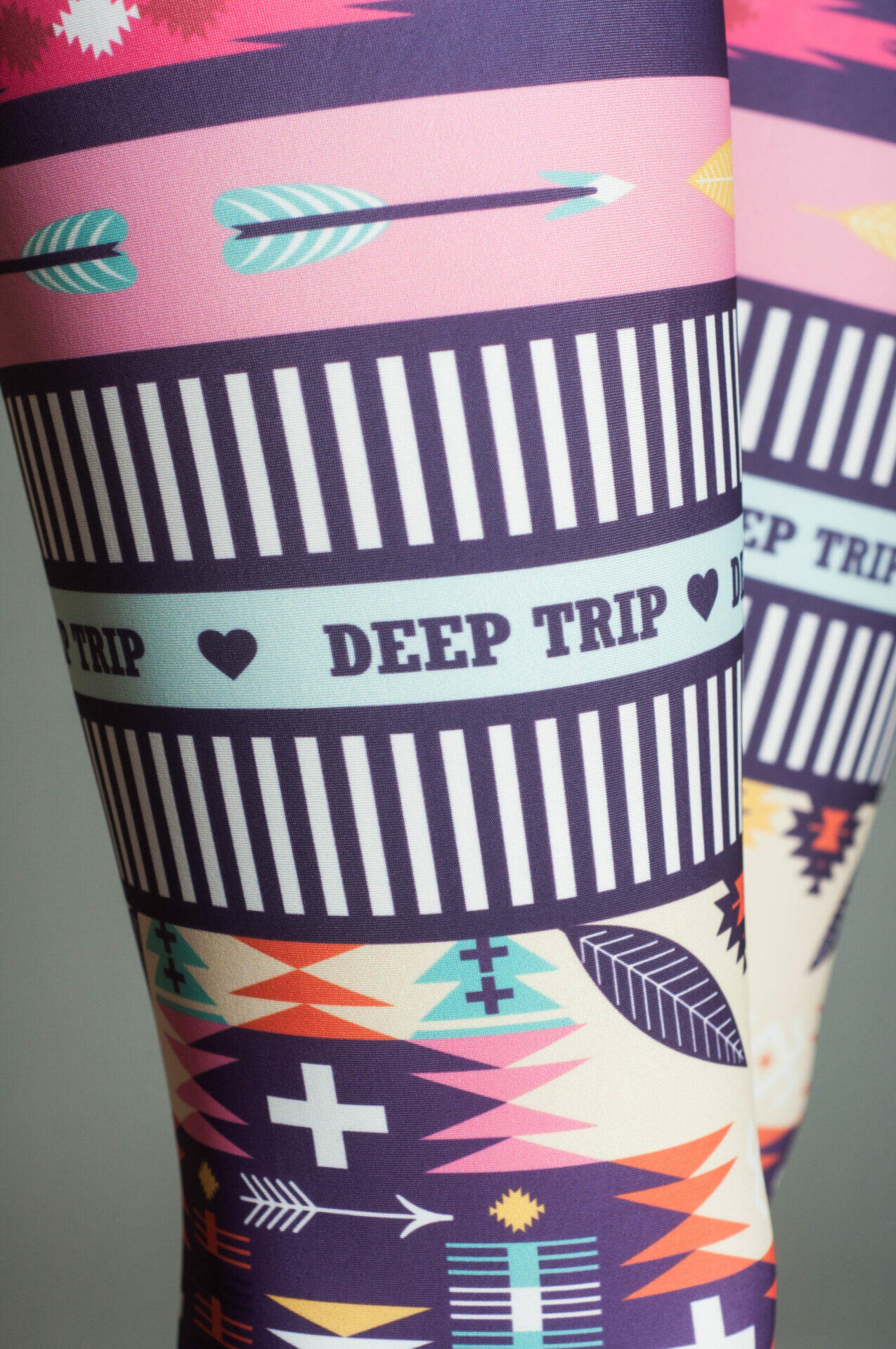 Legginsy sportowe damskie DEEP TRIP Lukier 4/6
