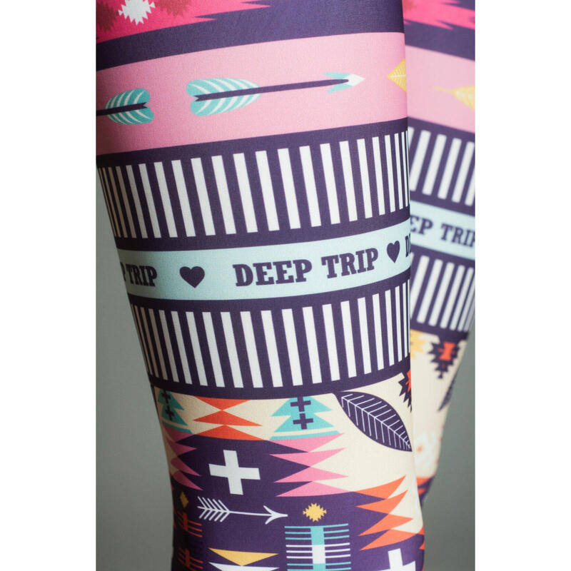 Legginsy sportowe damskie DEEP TRIP Lukier