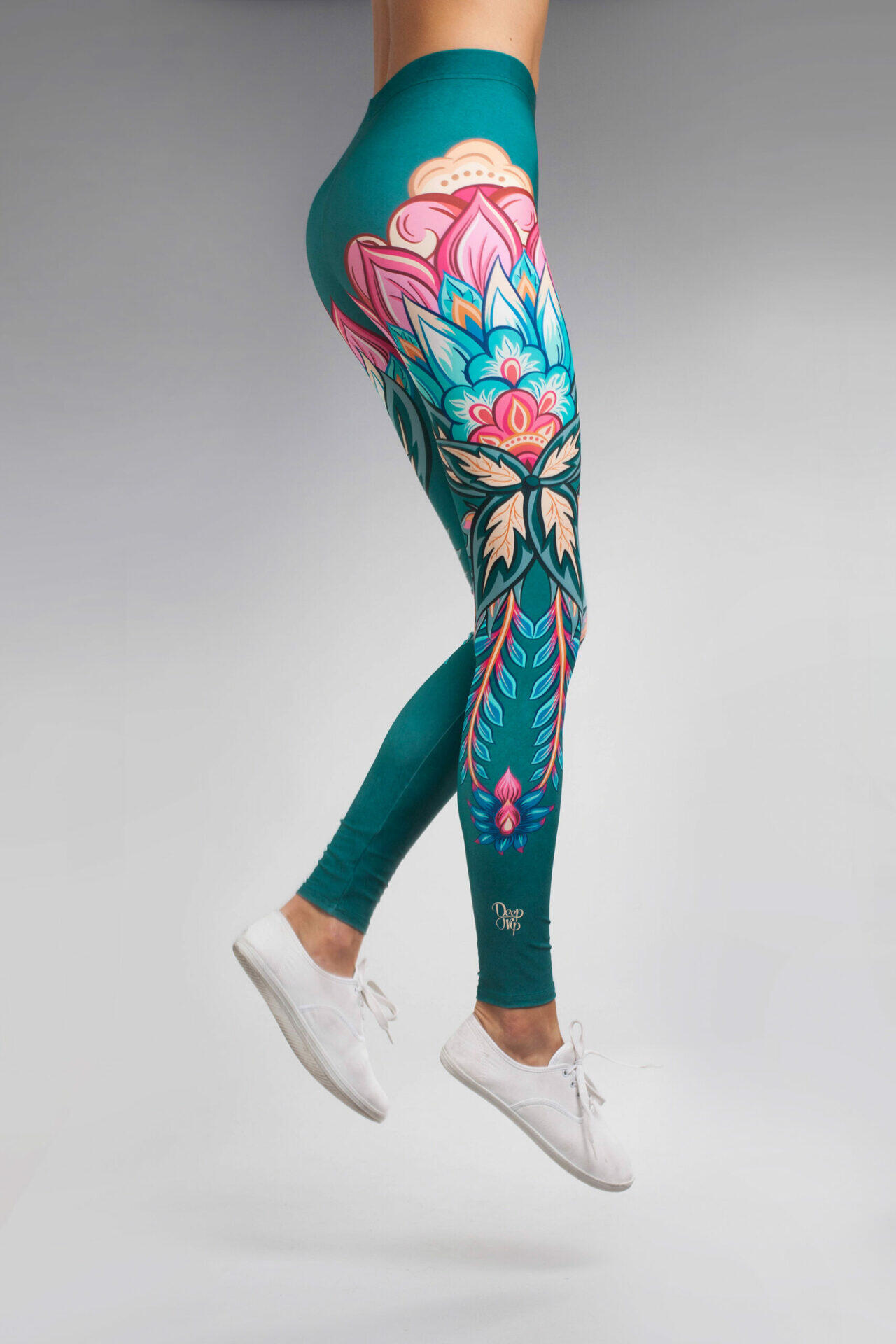 Legginsy sportowe damskie DEEP TRIP Flora 3/6