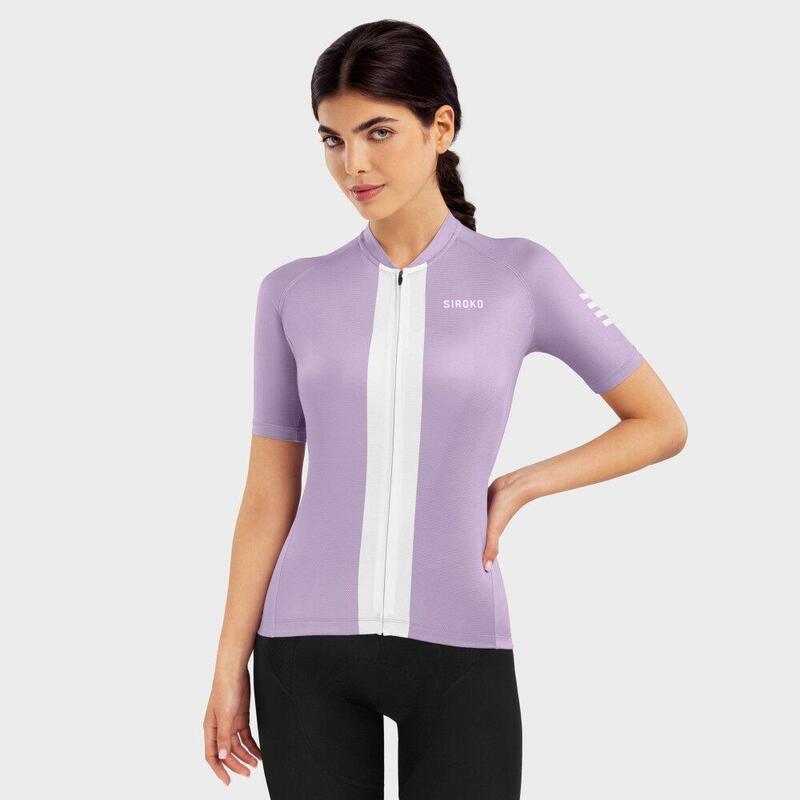 Ultraleichtes Trikot Radsport SIROKO M3 Acadia Mauve Damen