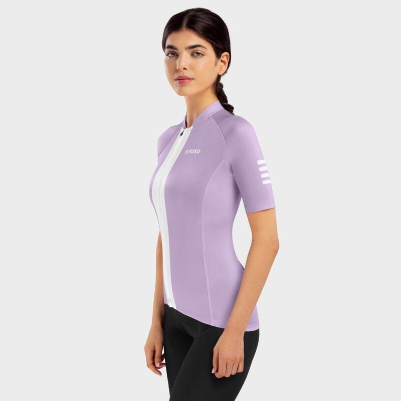 Ultraleichtes Trikot Radsport SIROKO M3 Acadia Mauve Damen