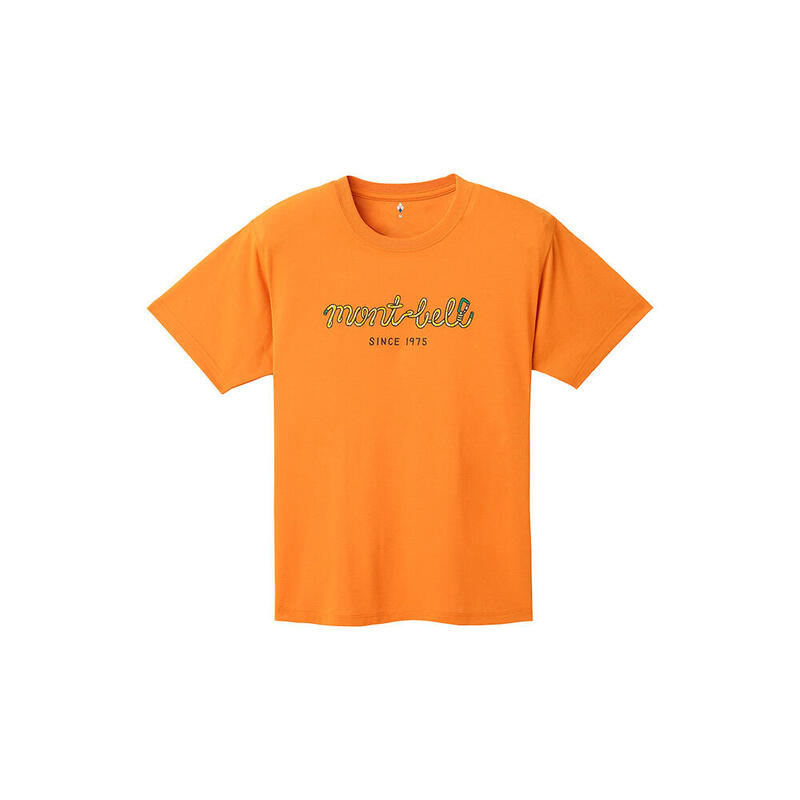 Montbell Logo Rope Men Quick-dry Sports Wickron Tee - Orange