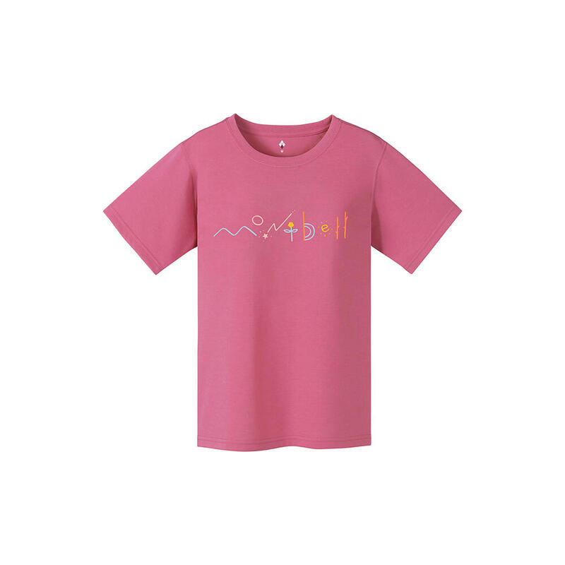 Natural Logo 女裝快乾透氣短袖運動印花T恤 - 粉紅色