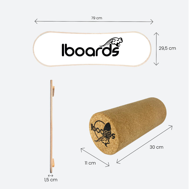 Balance board surf Iboards modello Waitiki misura 79cm x 29,5cm.
