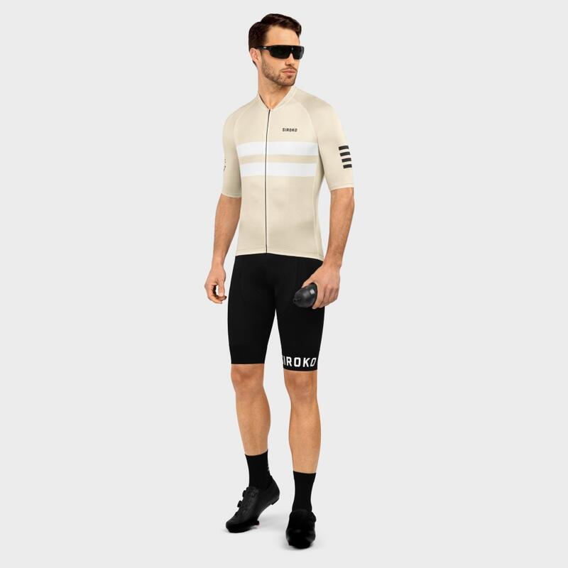 Maillot manga corta ultraligero ciclismo SIROKO M3 Swift Beige Hombre