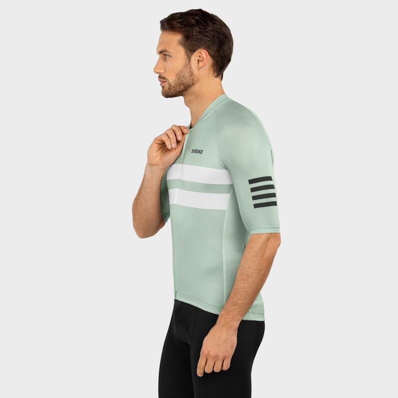 Camisola ultraleve Ciclismo SIROKO M3 Mustair Verde Cinza Homem