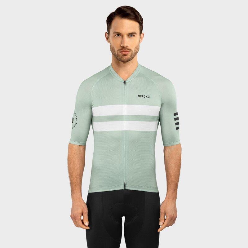 Camisola ultraleve Ciclismo SIROKO M3 Mustair Verde Cinza Homem