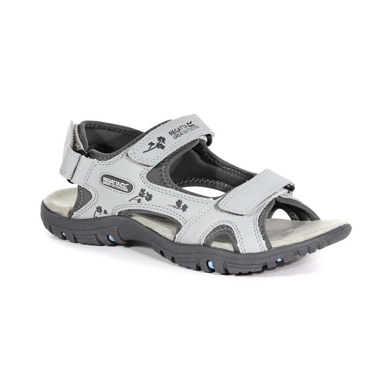 Lady Haris Dames Hiking Sandalen - Lichtgrijs / Donkergrijs