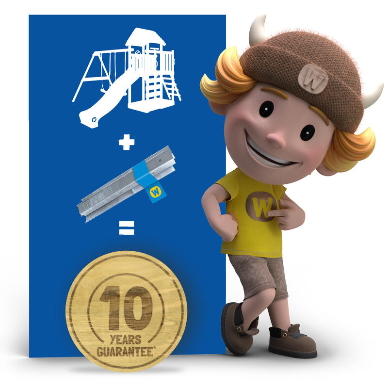 Aire de Jeux DinkyHouse avec balançoire et toboggan bleu WICKEY Decathlon