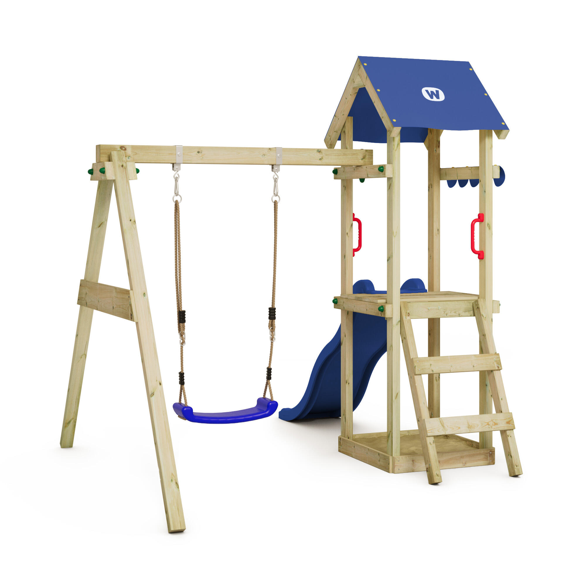 Aire de jeux TinyWave avec balançoire & toboggan bleu 2/6