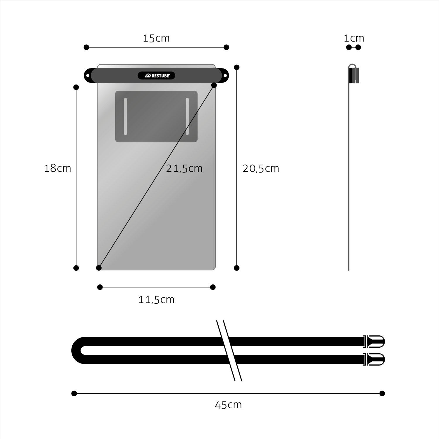 Waterdicht hoesje voor mobiele telefoon ResTube hoesje voor mobiele telefoon 6/7