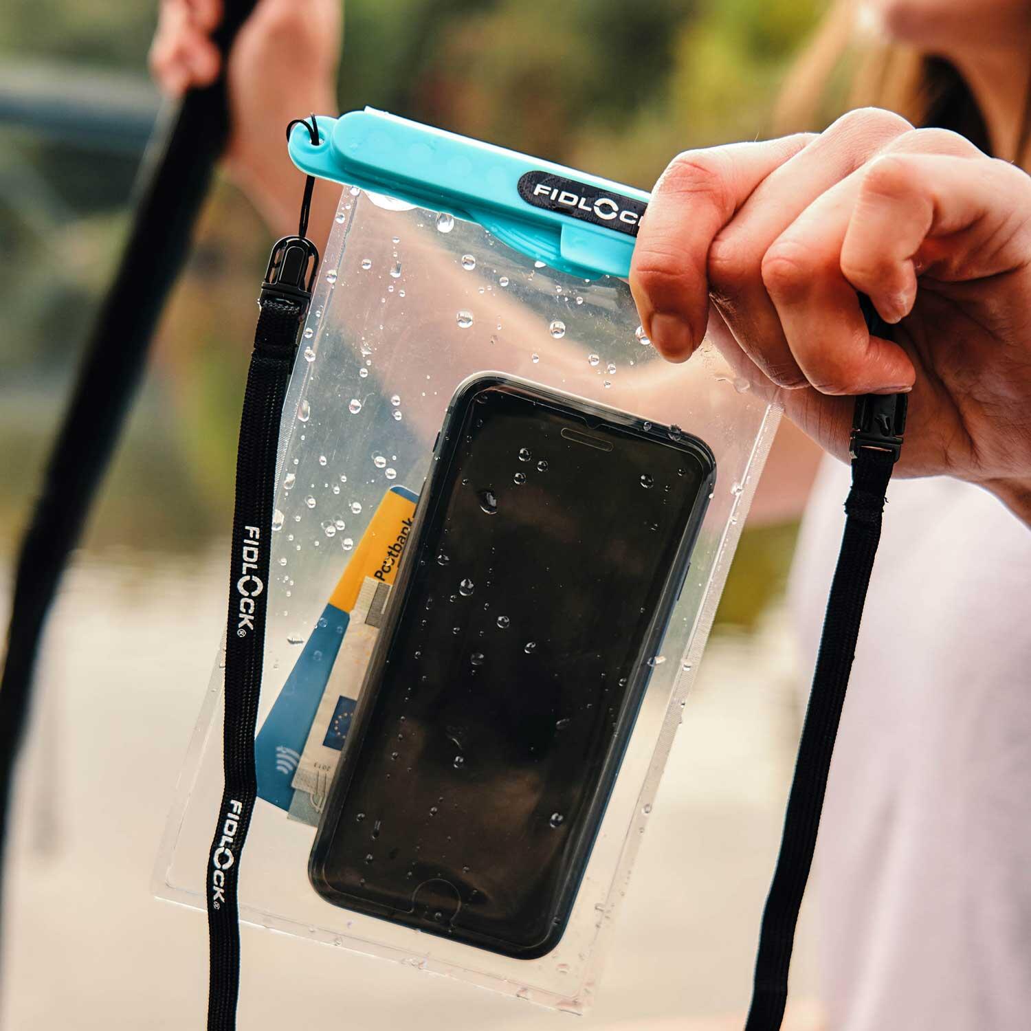 Custodia impermeabile per cellulare per SUP | HERMETIC dry bag medi, blu 3/4
