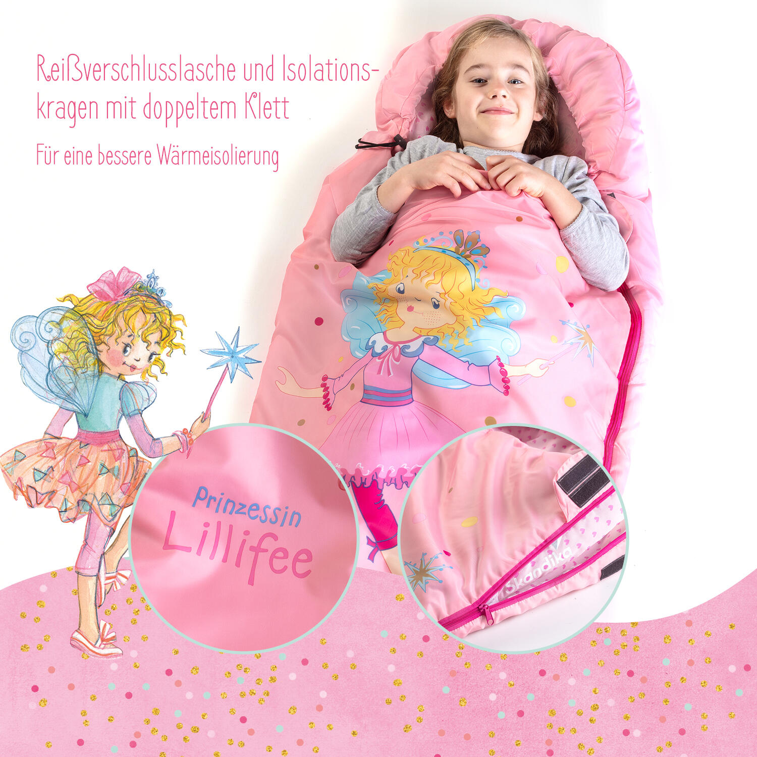 Sac de couchage Princesse Lillifee - Sac enfant  - 140cm max. -12°C max. 7/7