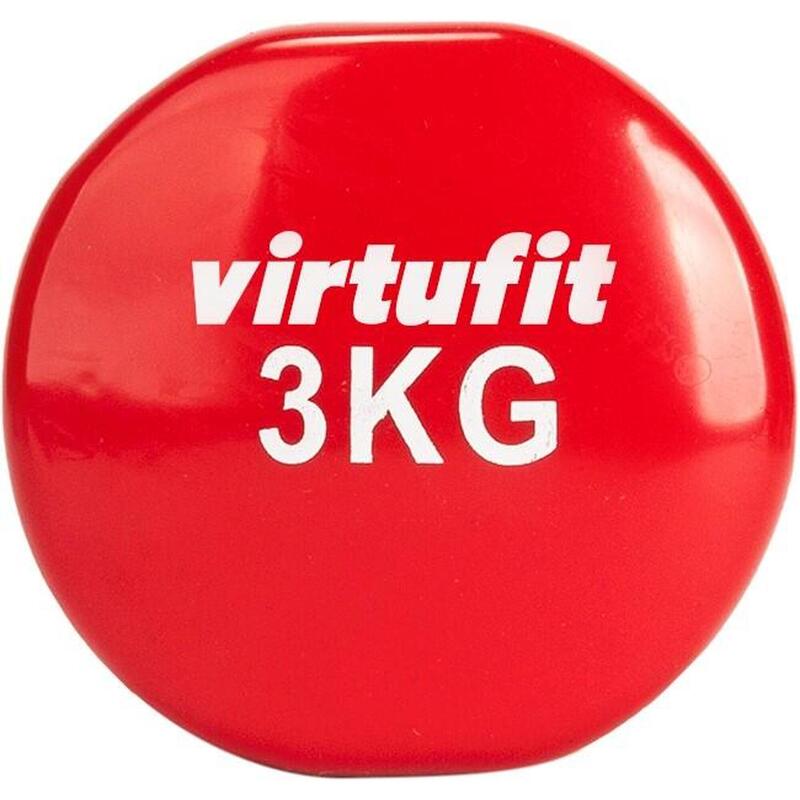 Vinyl Kurzhantel - Professionell - 3 kg - Röt