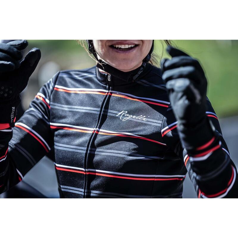 Fietsjack Winter Dames Stripe