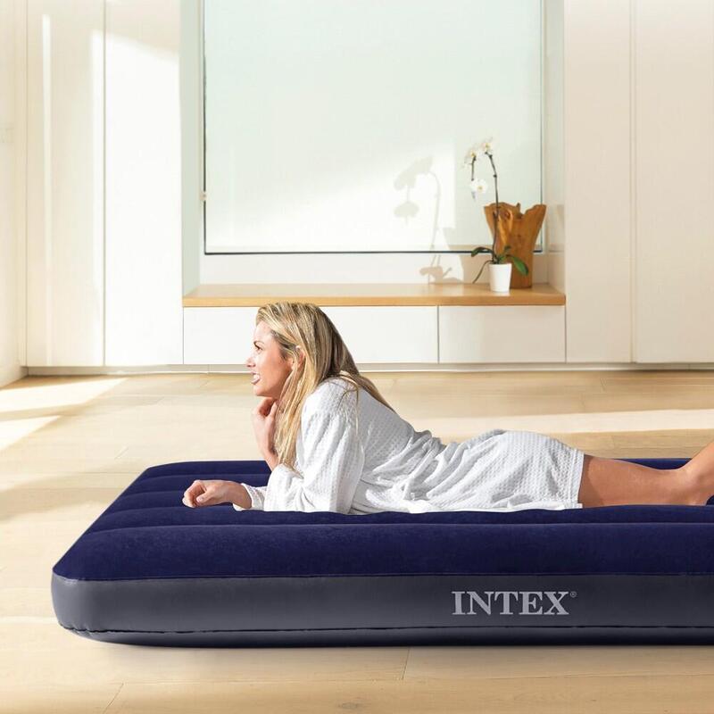 Matelas gonflable - Intex Classic Downy -1 personne - 76x191x25 cm (BxLxH)