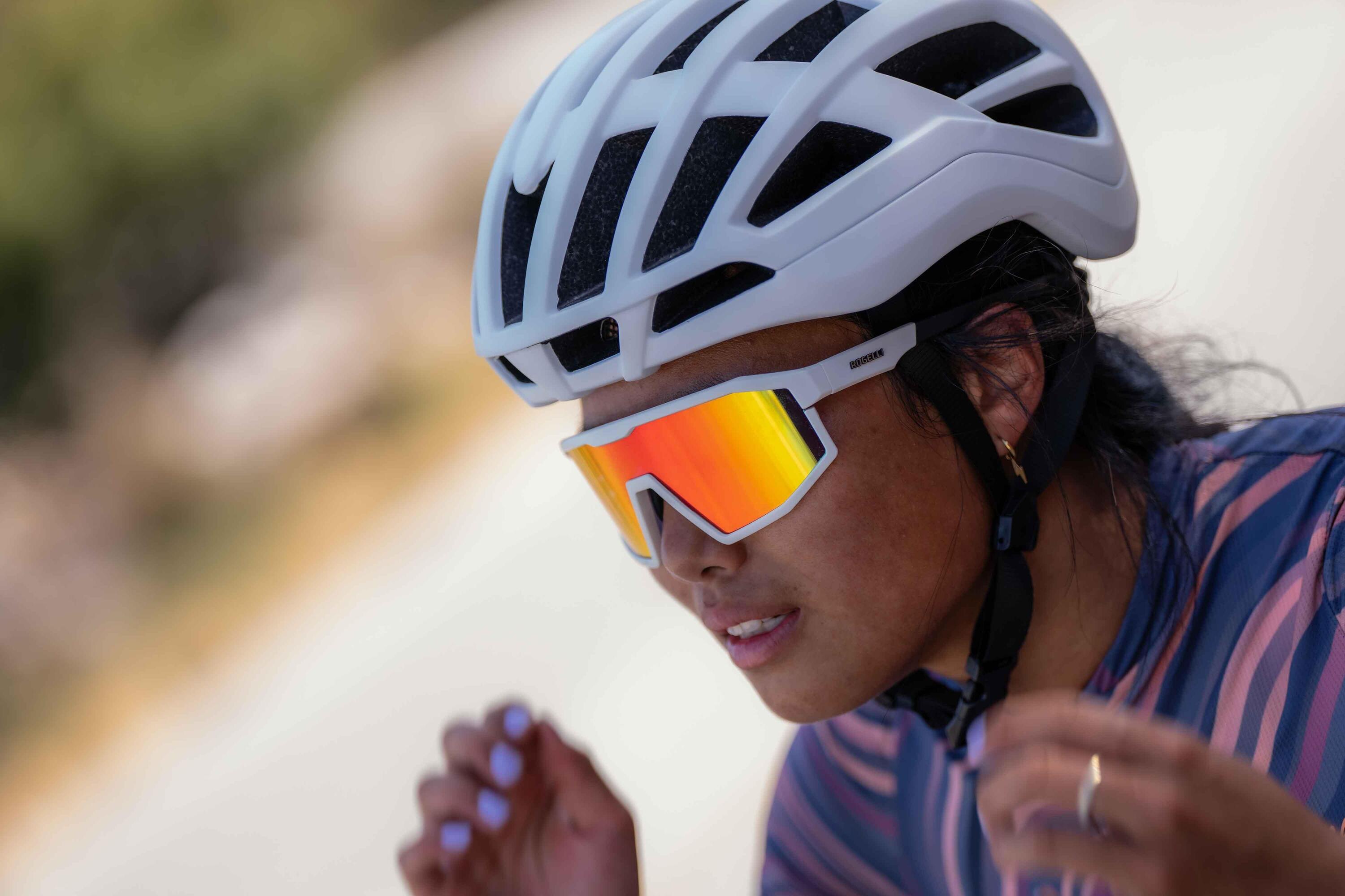 Fietsbril Wielrennen Heren en Dames - Categorie 2 - Wit - Recon 6/7