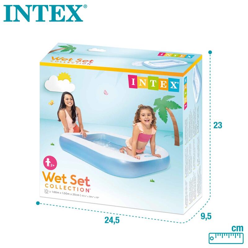 Piscina hinchable rectangular 166x100x25 cm INTEX