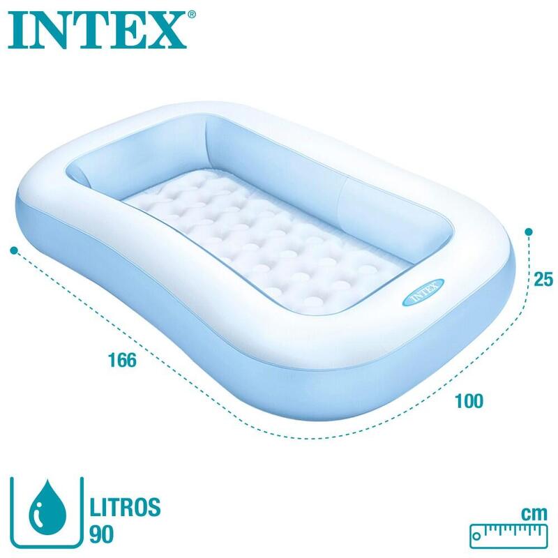 Piscina hinchable rectangular 166x100x25 cm INTEX