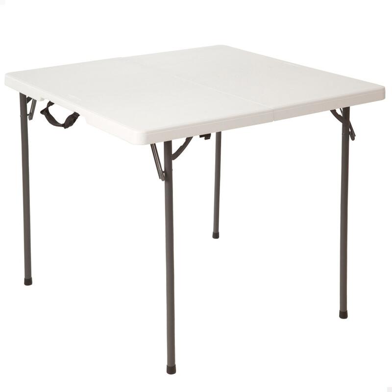 Mesa quadrada dobrável branca 86x86x73,5 cm Lifetime