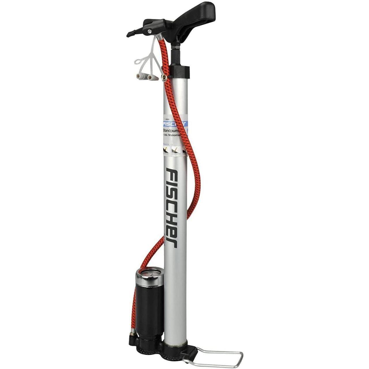 FISCHER Standpumpe Aluminium mit Manometer 2/5
