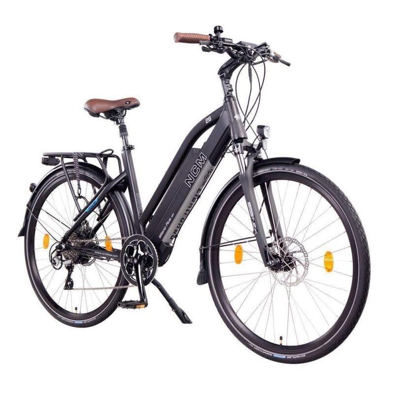 Elektrische trekkingfiets NCM Milano Plus zwart - 28 '', 250W, batterij 48V