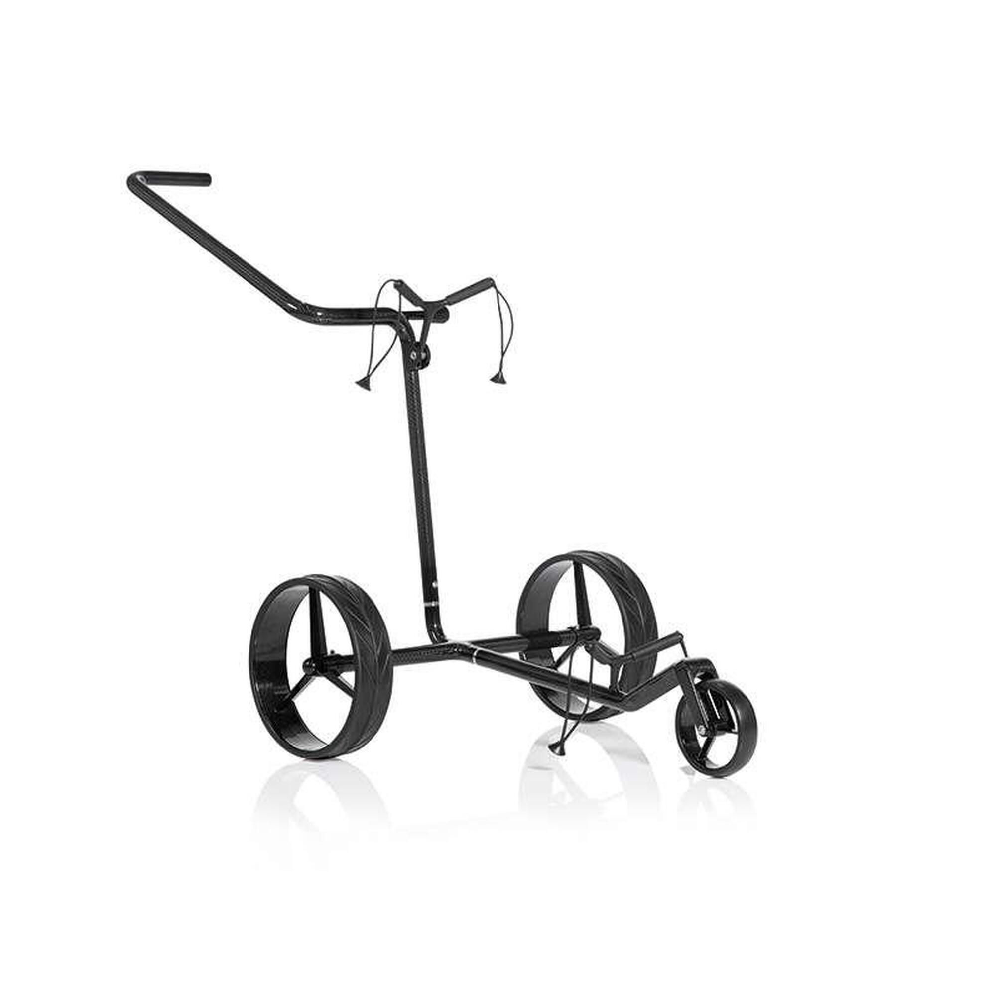Jucad - Chariot Jucad Carbon Shine 3 Roues Noir Brillant - Chariot De Golf - Beige|noir|rouge - Taille Unique - Decathlon